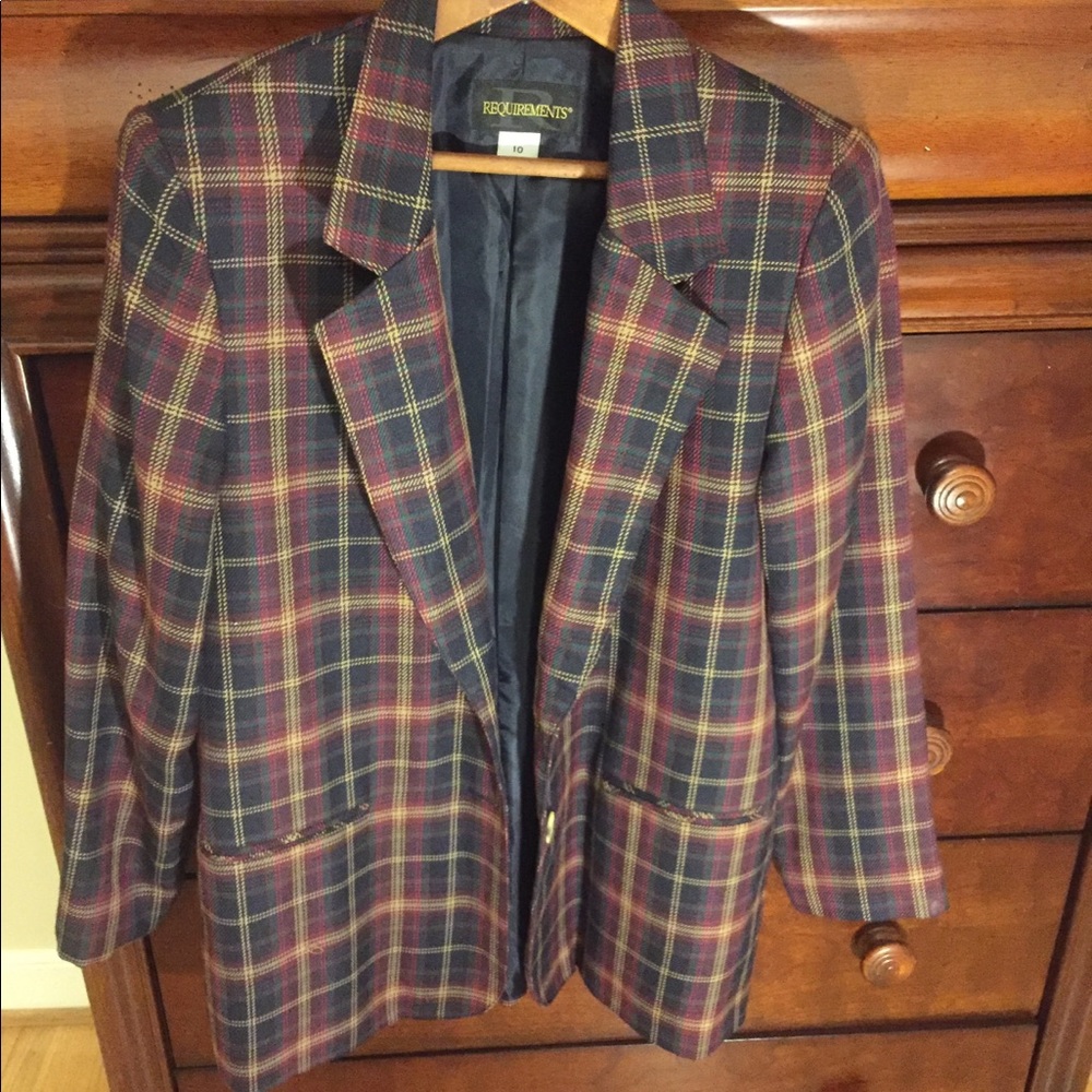 requirements blazer Size 10 Purple Striped Women